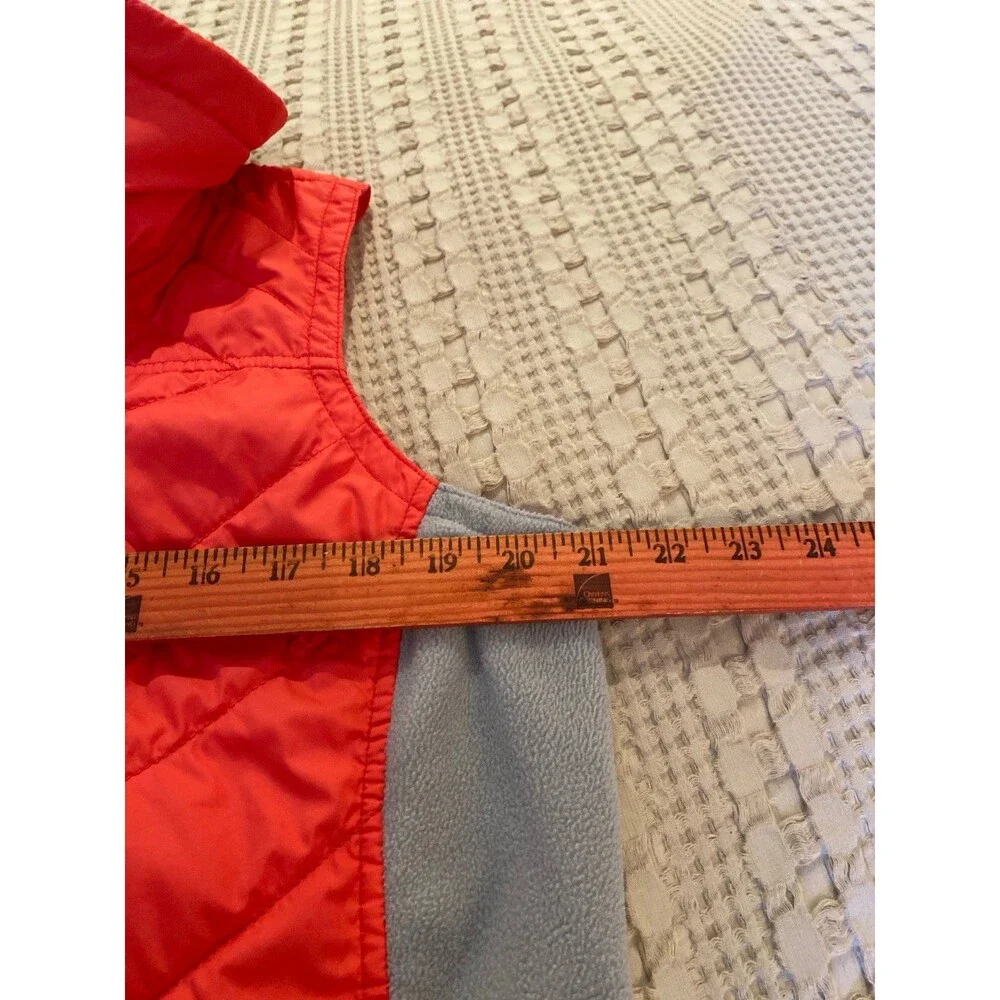 Columbia Vest Women Full Zip Pink Orange Quilted Sz XL Outside/Inside‎ Pockets